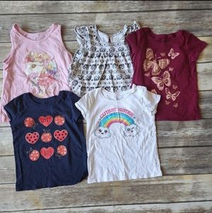 Toddler Girls short sleeve tee shirt bundle 4t
